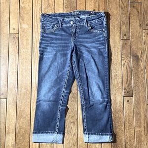Silver Suki Mid Capri, Jean, size 30